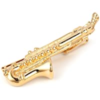 VIccoo Saxophone Men Tie Clip Bar Corbata Pin Broche de la Abrazadera de la Boda Encanto Regalos creativos